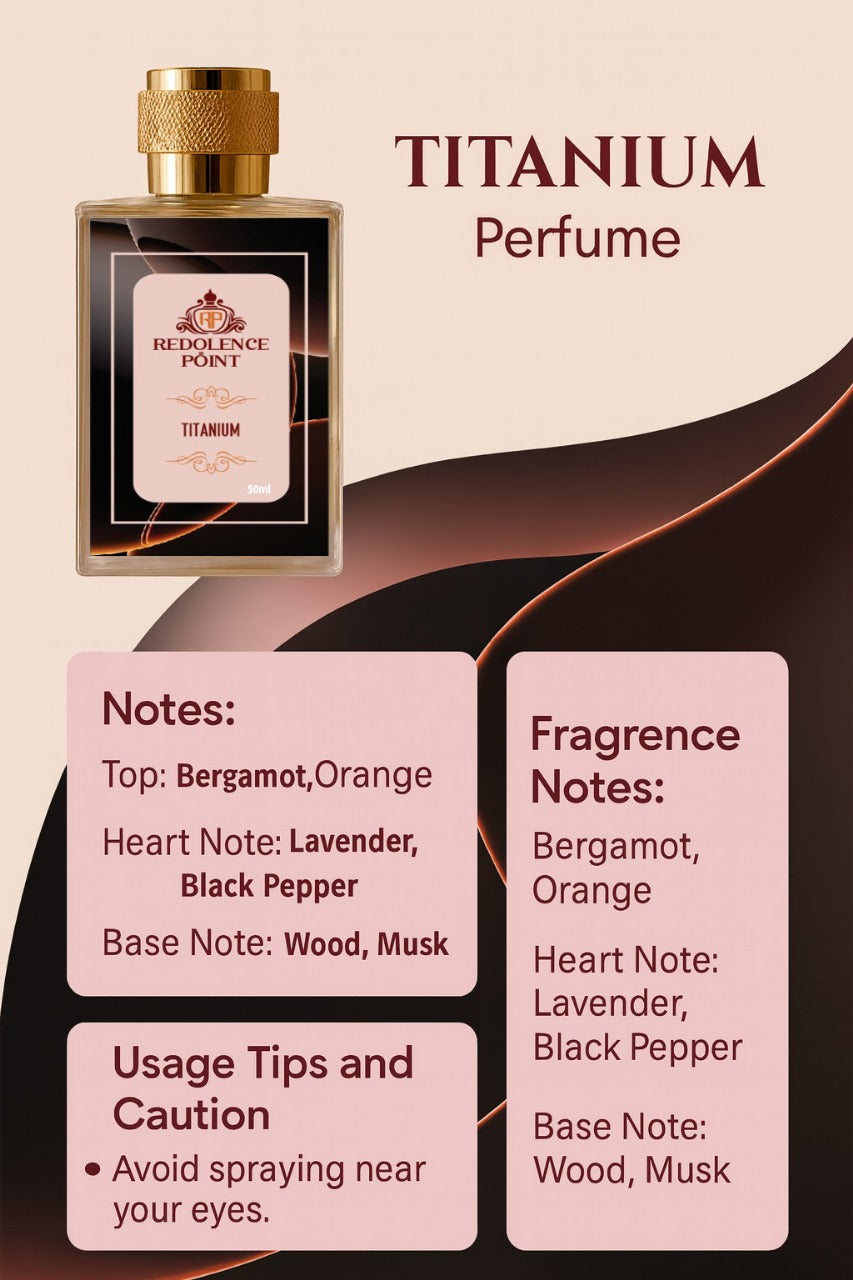 TITANIUM     EAU DE PARFUME  (50ml) || Long-lasting freshness ||